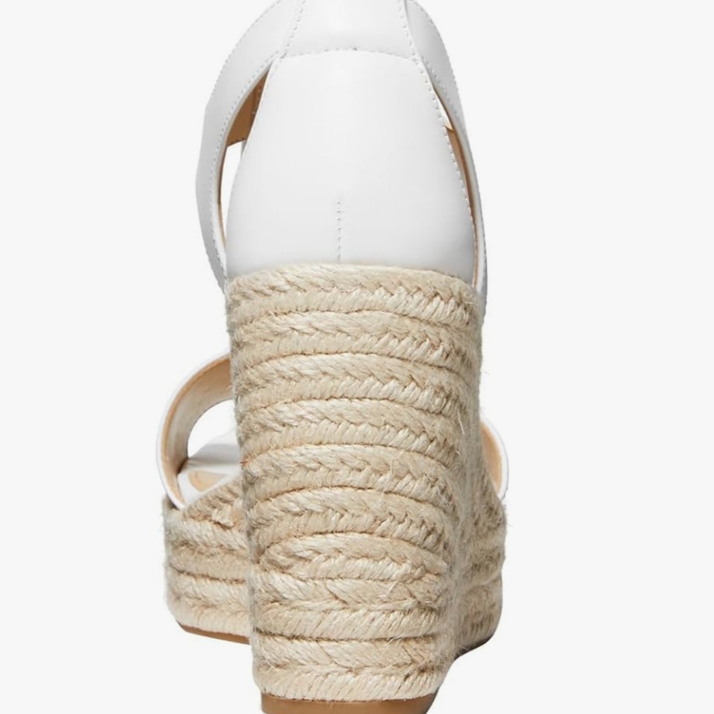 🆕⭐ Micheal Kors White Leather Espadrille Wedges - Picture 5 of 14